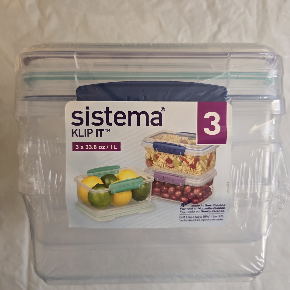 Sistema Klip It Food Storage Set - Blue and Clear